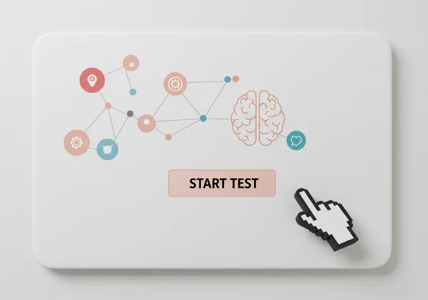 Conceptual image of taking an Enneagram self-discovery test