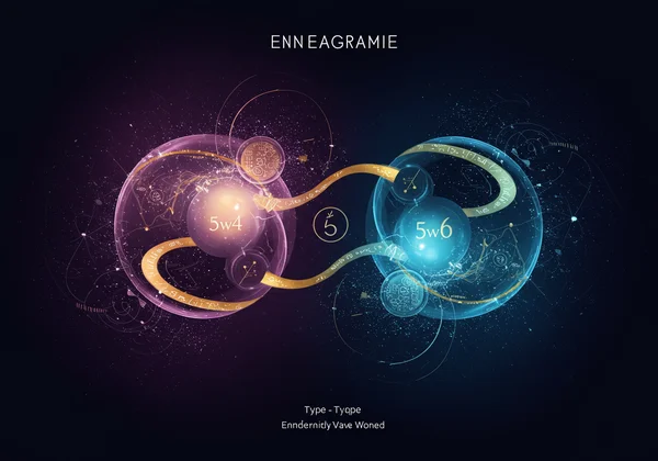Abstract representation of interconnected Enneagram wings.