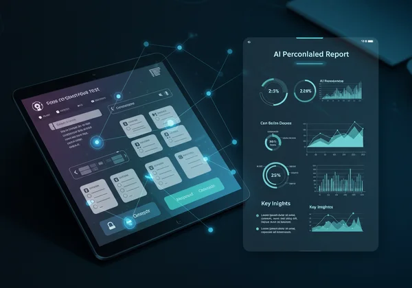 User interface of an Enneagram test with AI report.