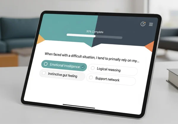 Tangkapan skrin ujian personaliti Enneagram dalam talian moden