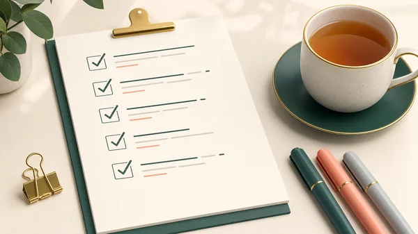 Test choice checklist