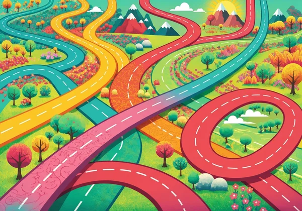 Nine Enneagram types on personalized growth paths